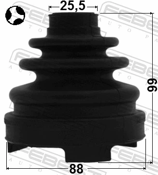0115ACV40T Febest Fuelle, junta homocinética interior derecha delantera