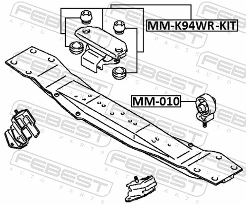 MMK94WRKIT Febest Soporte de caja de velocidades