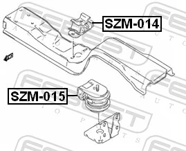 SZM014 Febest Taco de motor