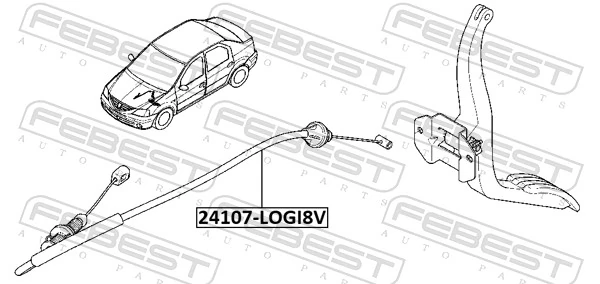 Cable Bowden Dacia Logan I  MCV