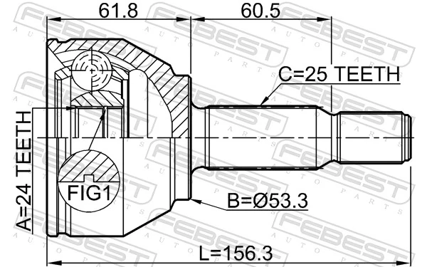 Junta homocinética exterior delantera Ford Connect furgoneta (TC7) (2002 - 2013) precio, desde 37,06 EUR