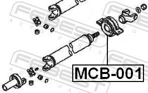 MCB001 Febest Rodamiento central del eje de transmisión