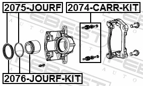 2076JOURFKIT Febest Kit de reparación de pinzas