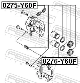  Kit de reparación de pinzas de freno Nissan Patrol 