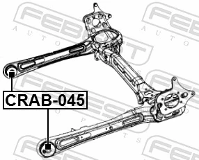 CRAB045 Febest Silentblock del puente trasero