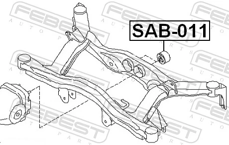 Silentblock del puente trasero para Subaru Outback II B12, BE, BH