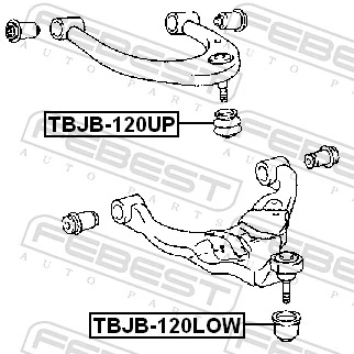 TBJB120UP Febest Fuelle superior de rótula