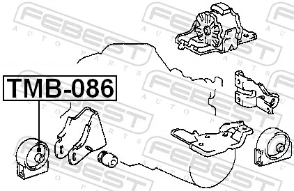 Soportes de motor delantero para Toyota Camry II V2