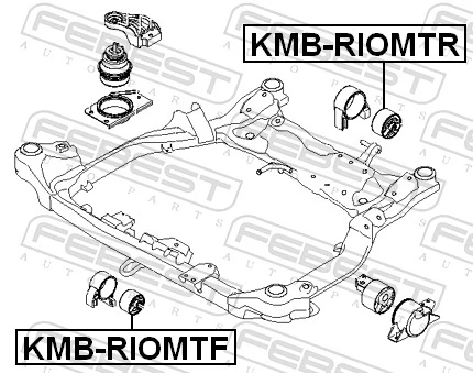 KMBRIOMTR Febest Soporte trasero de motor con silentblock