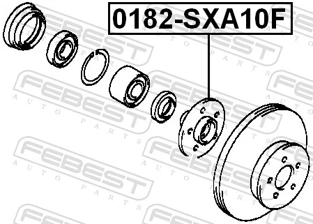 0182SXA10F Febest Cubo delantero