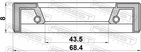 MR145792 Chrysler Retén del eje primario de la caja de transferencia