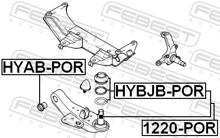 Rótula inferior de suspensión para Hyundai H100  
