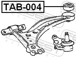  Silentblock del brazo de suspensión Toyota Camry 4