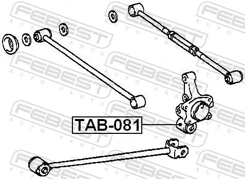 TAB081 Febest Buje de mangueta trasera