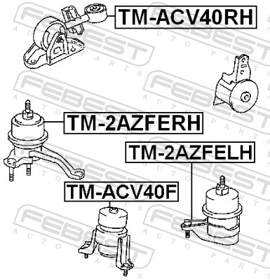 TM2AZFERH Febest Soporte de motor derecho
