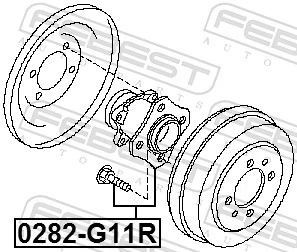 0282G11R Febest Buje de rueda trasero