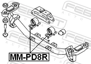 MMPD8R Febest Taco de motor
