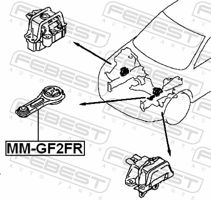 MMGF2FR Febest Soportes de motor delantero