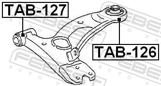 TAB126 Febest Silentblock de brazo de suspensión delantero inferior