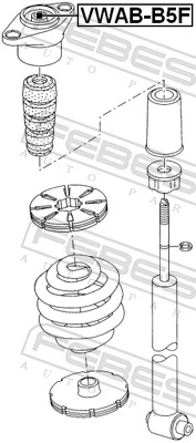VWABB5F Febest Soporte amortiguador trasero