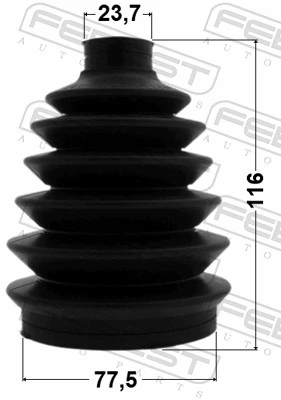 0417PCU2 Febest Fuelle transmisión delantero exterior