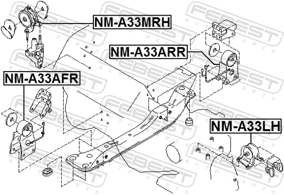 NMA33AFR Febest Soportes de motor delantero