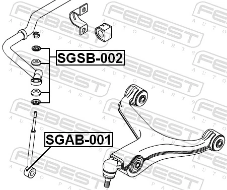 SGSB002 Febest Juego de reparación de estabilizador trasero