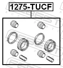 1275TUCF Febest Kit de reparación de pinzas