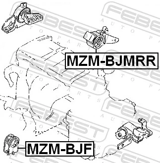 MZMBJMRR Febest Taco de motor