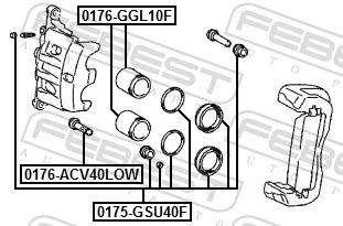 0175GSU40F Febest Kit de reparación de pinzas