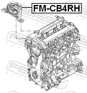 FMCB4RH Febest Soporte de motor derecho