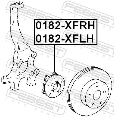 0182XFRH Febest Cubo delantero