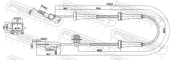 24606009 Febest Sensor de rueda abs