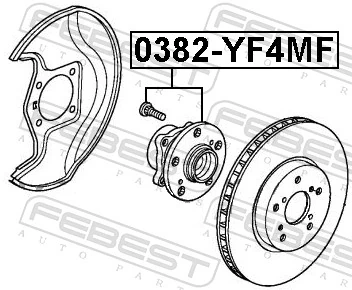0382YF4MF Febest Cubo delantero