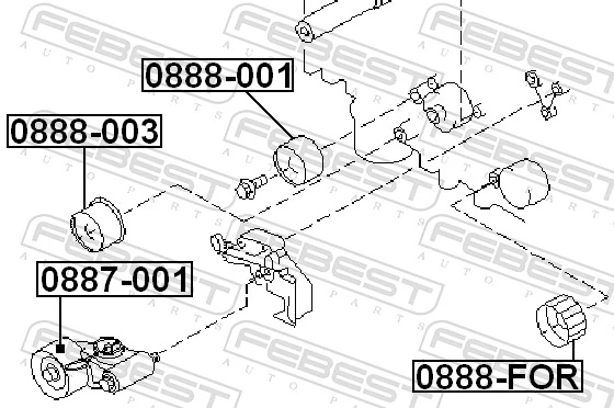 Rodillo de cadena para Subaru Forester II S11, SG