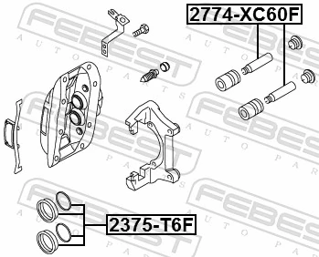 Kit de reparación, pinza de freno delantero Mercedes GL SUV (X164) (2006 - 2012) precio, desde 12,25 EUR
