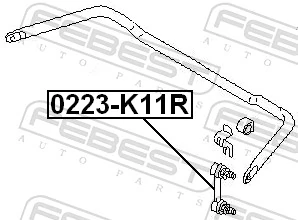 0223K11R Febest Silentblock de la barra estabilizadora