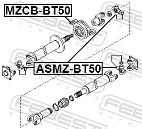 ASMZBT50 Febest Cruceta transmision
