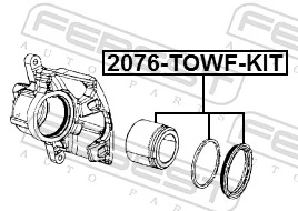 2076TOWFKIT Febest Kit de reparación de pinzas