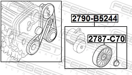 Tensor de correa poli V 534010310 LUK