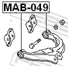 MAB049 Febest Silentblock del brazo superior de suspensión trasera