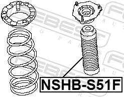 NSHBS51F Febest Tope de amortiguador delantero