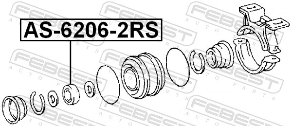 Soporte de rodamiento intermedio del semieje delantero GAZ 180206 precio, desde 5,32 EUR