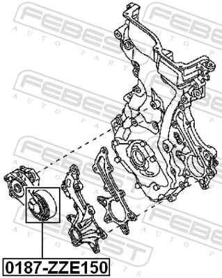0187ZZE150 Febest Polea tensora