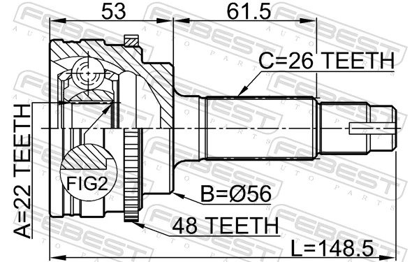 Junta homocinética para Toyota TERCEL  EL53