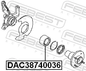 1N0433047 Mazda Rodamientos de rueda delantero
