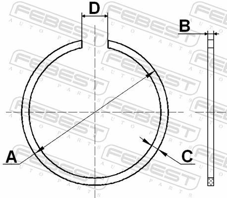 CC272X2 Febest Anillo de retén del sincronizador