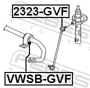 VWSBGVF Febest Buje de barra estabilizadora delantera