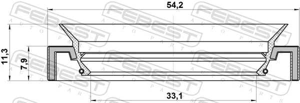 95HAY35540811R Febest Retén del semieje delantero derecho