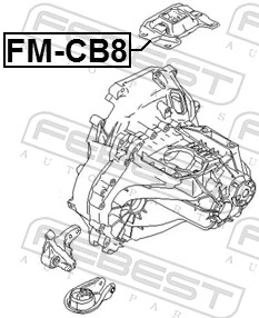 FMCB8 Febest Soporte superior izquierdo del motor